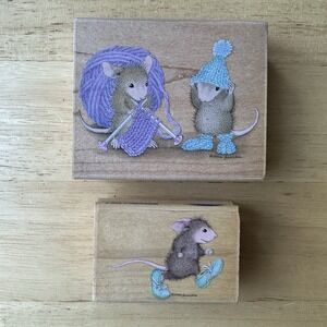 House Mouse stamp Warmth  For Winter Big Foot Muzzy‎ Retired Stampabilities